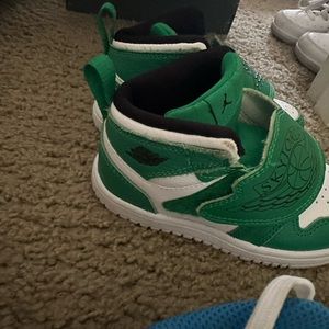 Toddler green and white Jordan